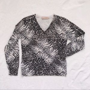 CASHMERE SWEATER - Animal Print